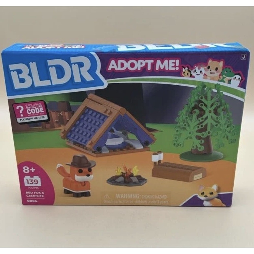 BLDR Adopt Me! Red Fox & Campsite Building‎ Set 139 Pcs 0004 with Virtual Code